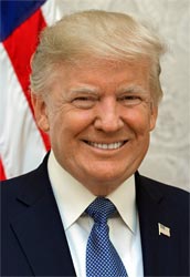 Portrait of U.S. President Donald Trump